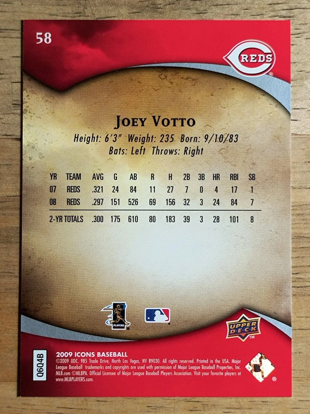 2009 Upper Deck Icons #58 Joey Votto