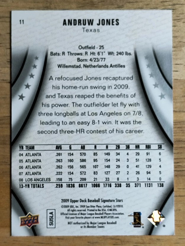 2009 Upper Deck Signature Stars #11 Andruw Jones