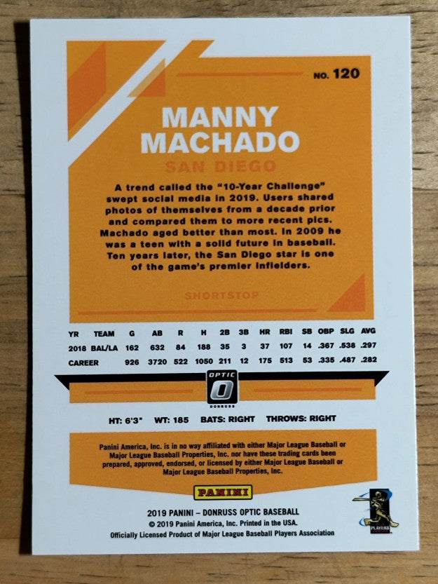2019 Donruss Optic #120 Manny Machado
