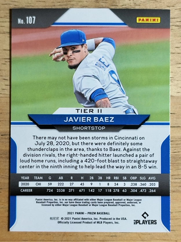 2021 Panini Prizm #107 Javier Baez