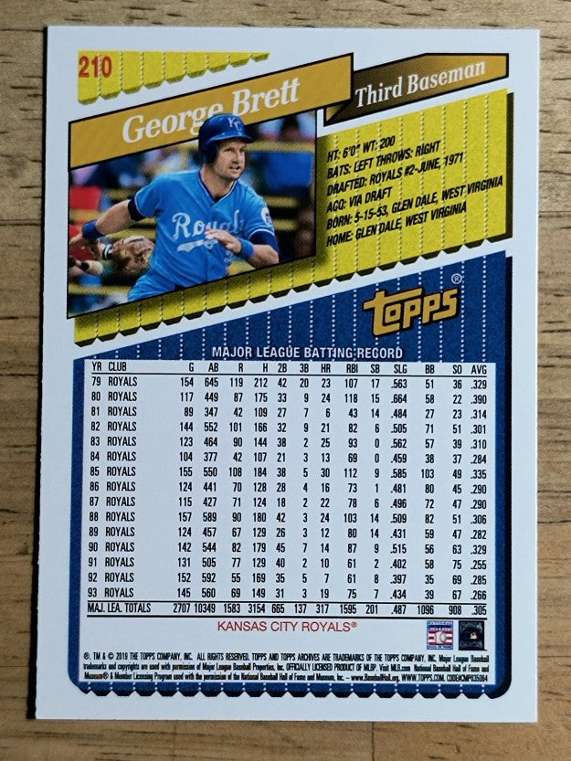 2019 Topps Archives #210 George Brett