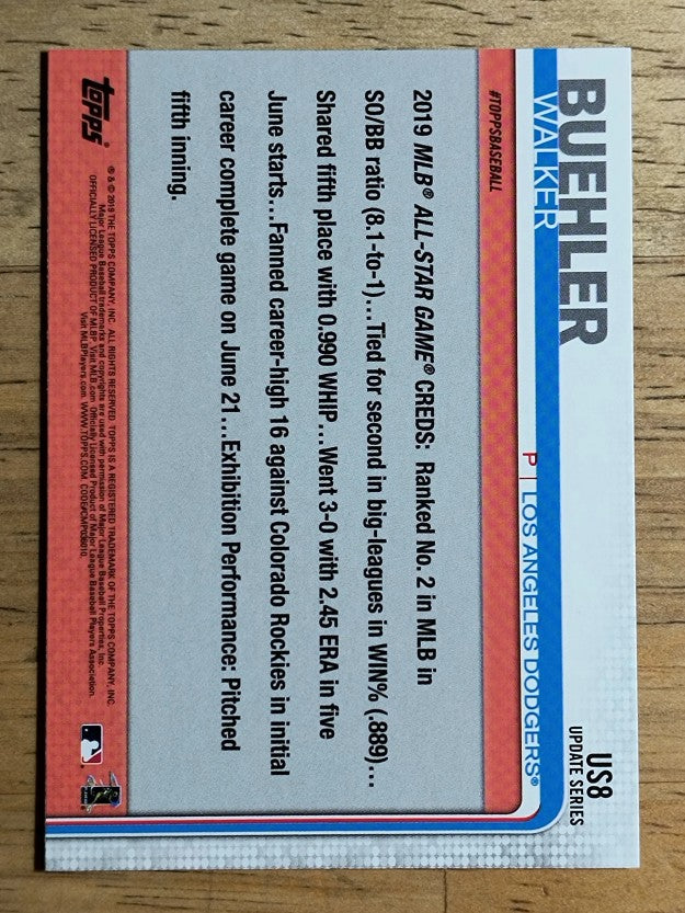 2019 Topps Update #US8 Walker Buehler AS