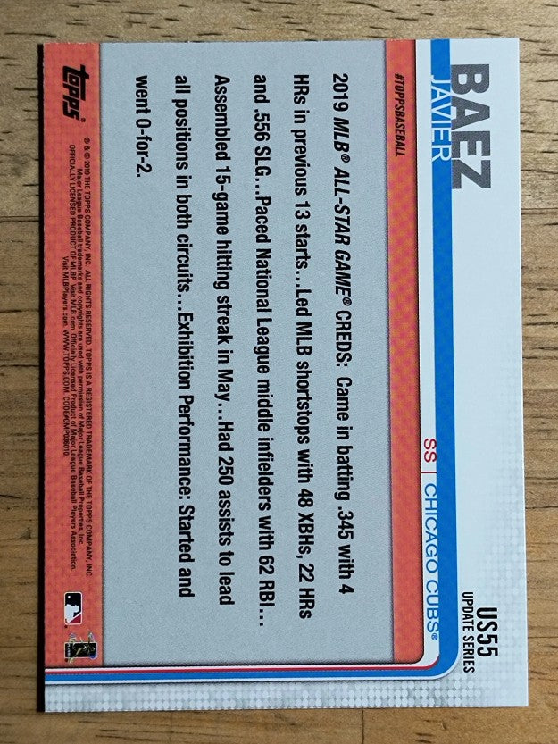 2019 Topps Update #US55 Javier Baez AS