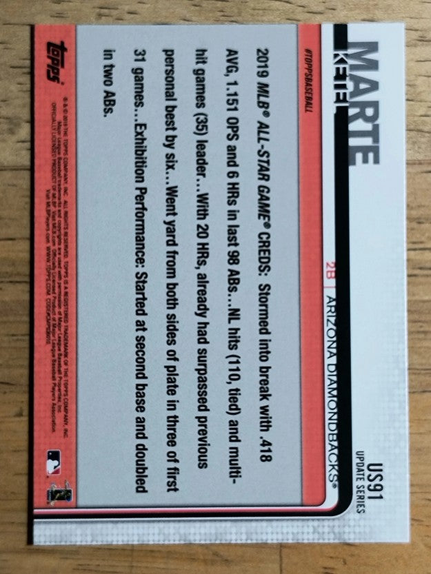 2019 Topps Update #US91 Ketel Marte AS