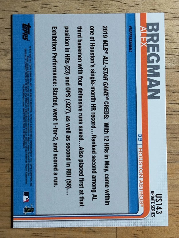 2019 Topps Update #US143 Alex Bregman AS