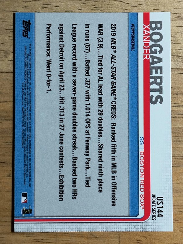2019 Topps Update #US144 Xander Bogaerts AS