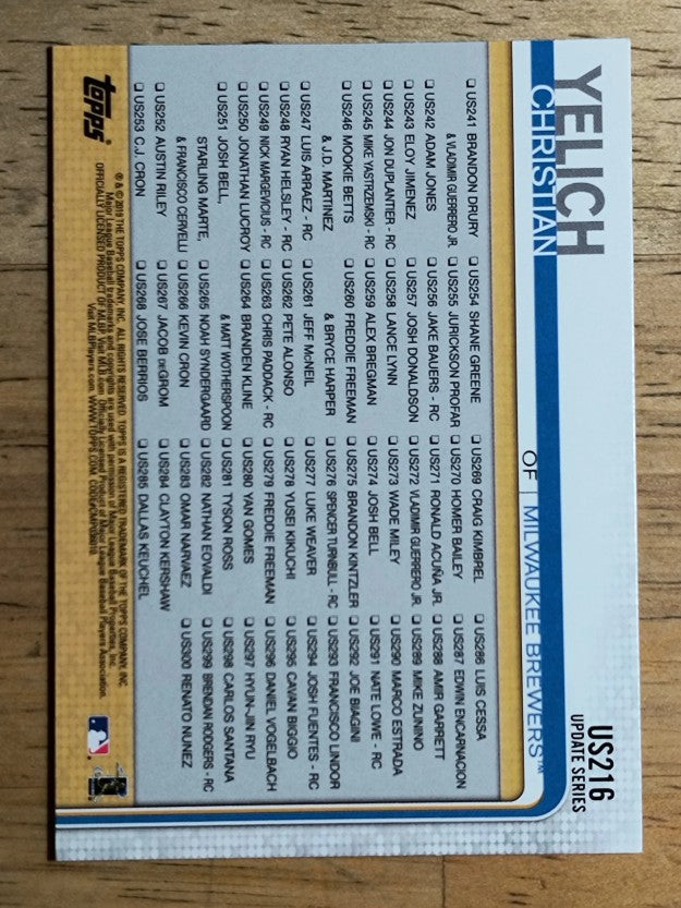 2019 Topps Update #US216 Christian Yelich HL CL