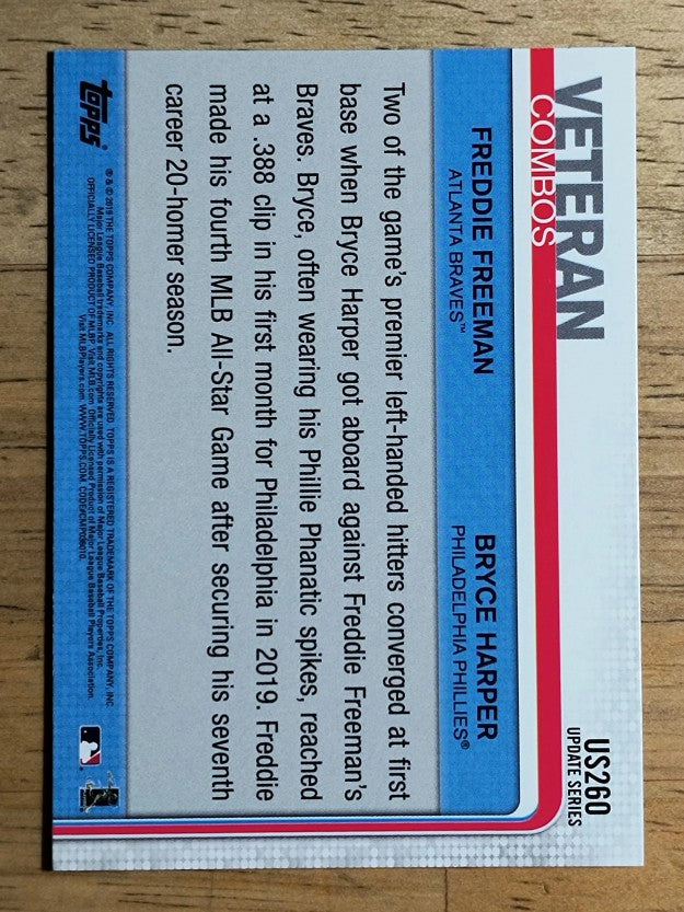 2019 Topps Update #US260 Freddie Freeman/Bryce Harper