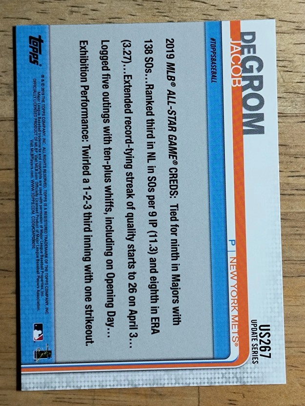 2019 Topps Update #US267 Jacob deGrom AS