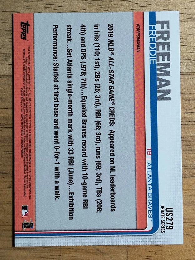 2019 Topps Update #US279 Freddie Freeman AS