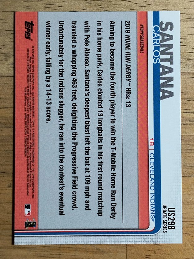 2019 Topps Update #US298 Carlos Santana HRD