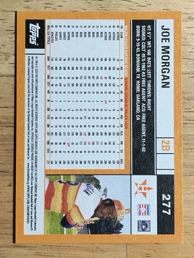 2020 Topps Archives #277 Joe Morgan