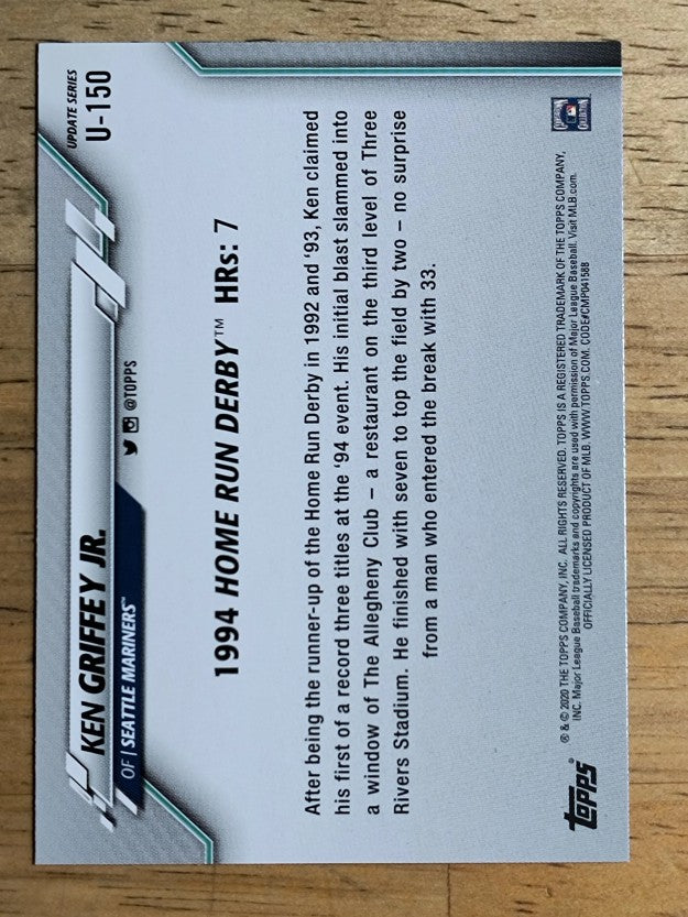 2020 Topps Update #U150 Ken Griffey Jr. HRD