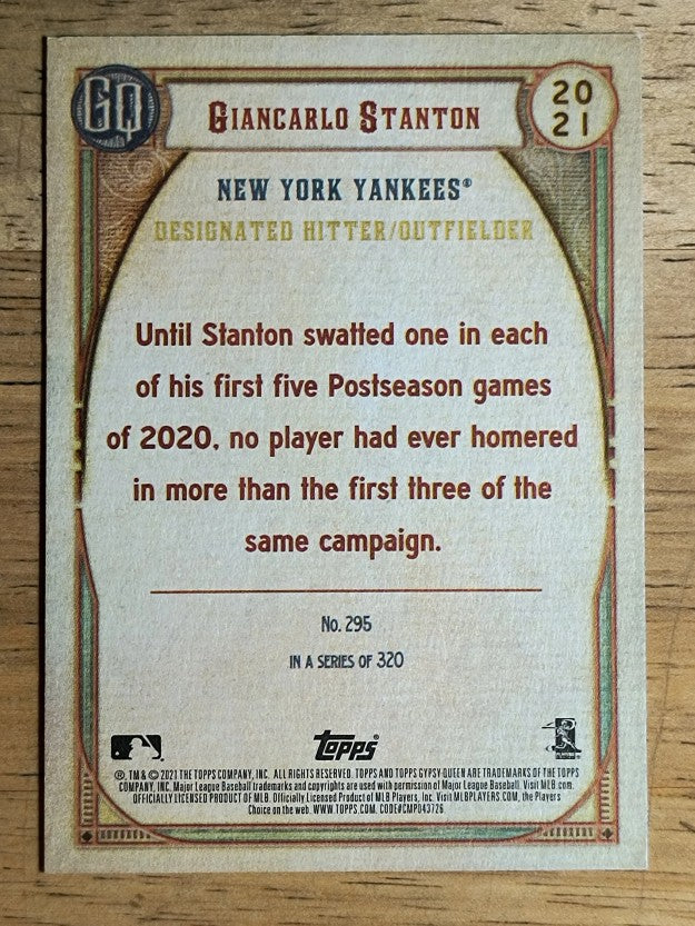 2021 Topps Gypsy Queen #295 Giancarlo Stanton