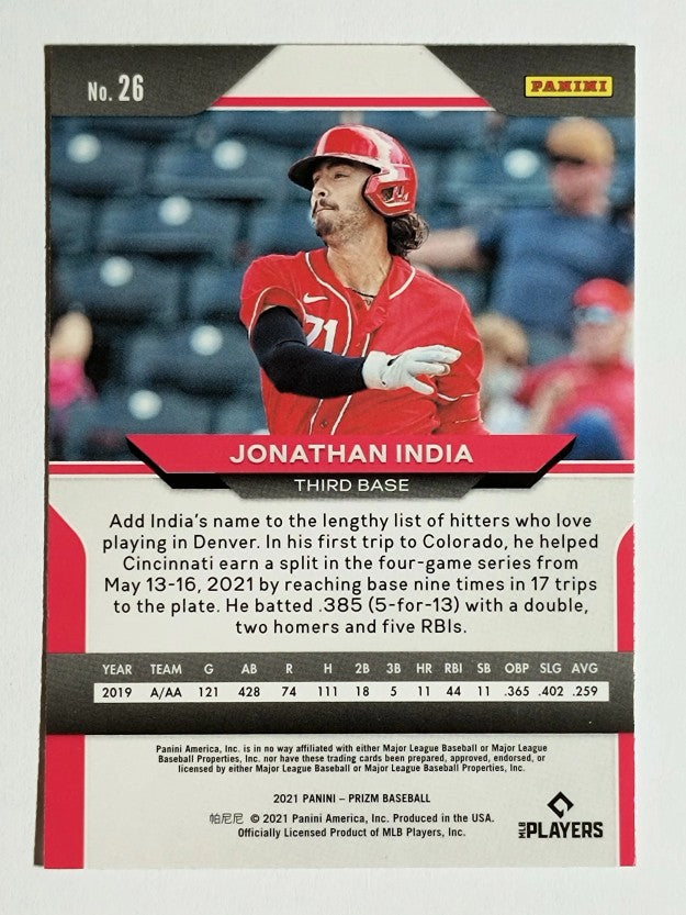 2021 Panini Prizm #26 Jonathan India RC