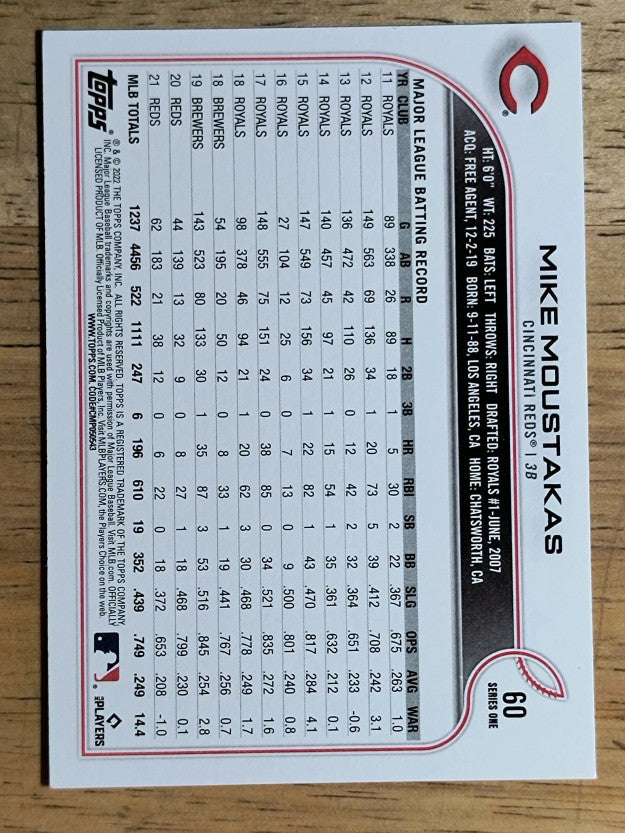 2022 Topps #60 Mike Moustakas