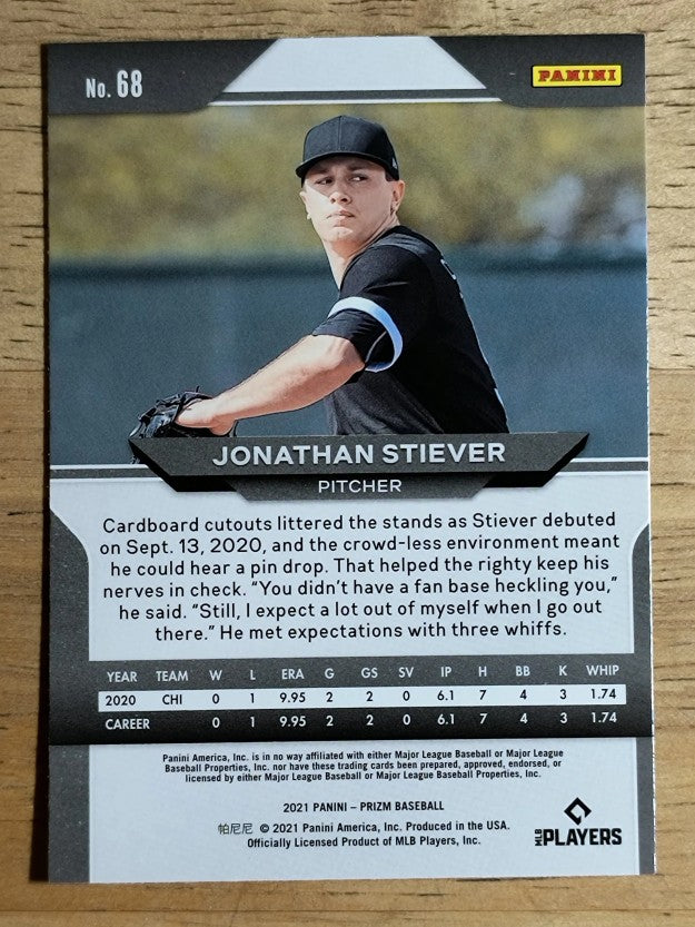 2021 Panini Prizm #68 Jonathan Stiever RC