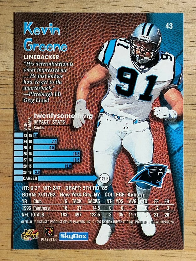 1997 SkyBox Impact #43 Kevin Greene