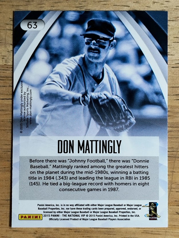 2015 Panini National Convention VIP Party #63 Don Mattingly BB