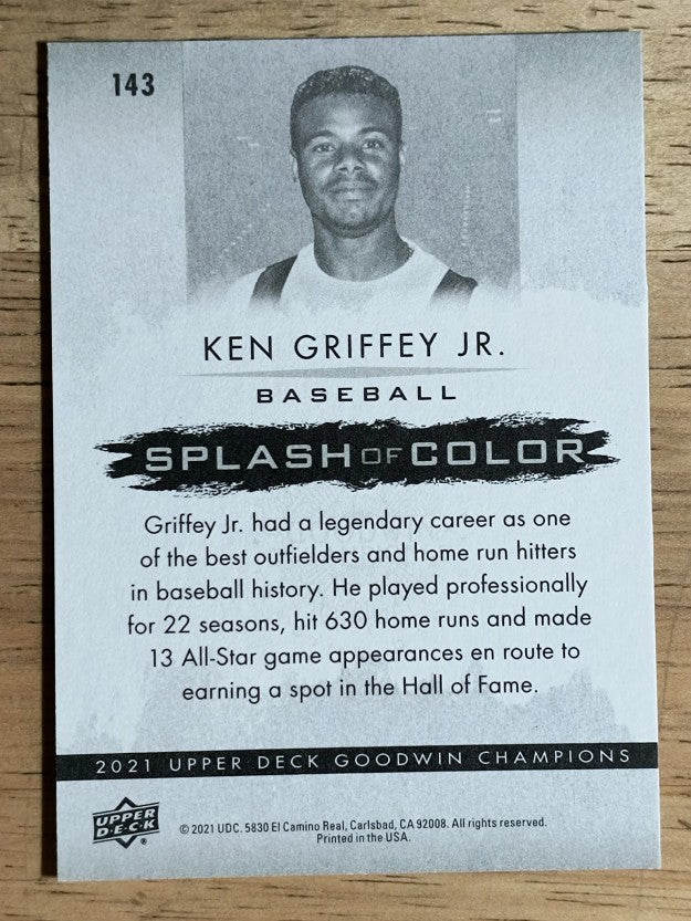 2021 Upper Deck Goodwin Champions #143 Ken Griffey Jr.