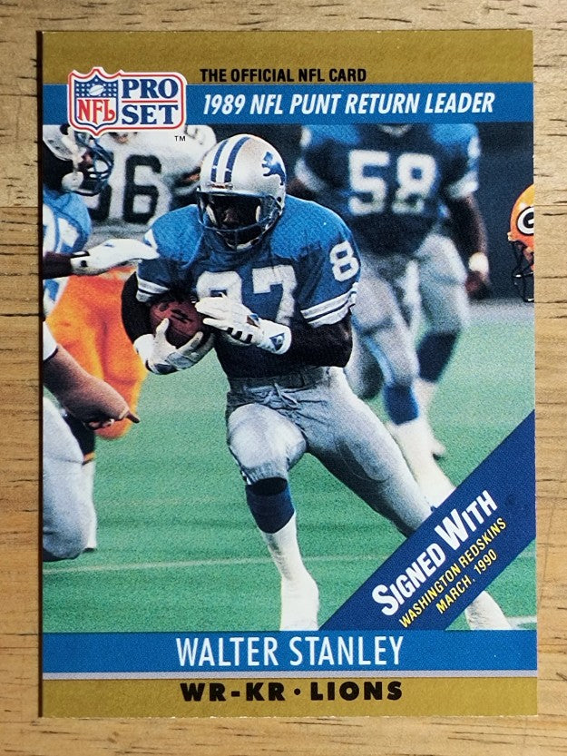 1990 Pro Set #15A Walter Stanley LL ERR/jersey number on back reads 8