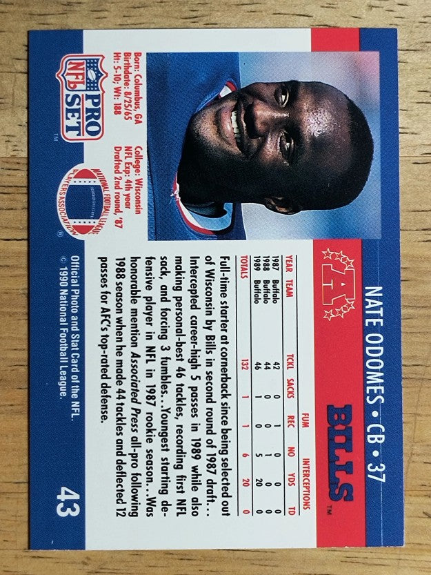 1990 Pro Set #43 Nate Odomes RC