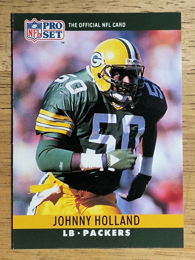 1990 Pro Set #110A Johnny Holland ERR/No name or position at top of reverse
