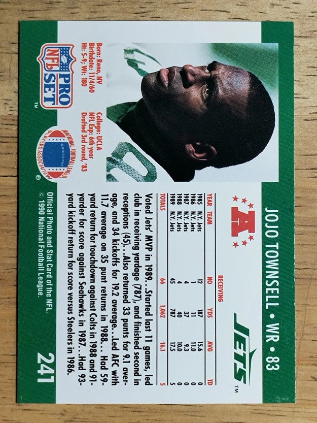 1990 Pro Set #241 Jo Jo Townsell