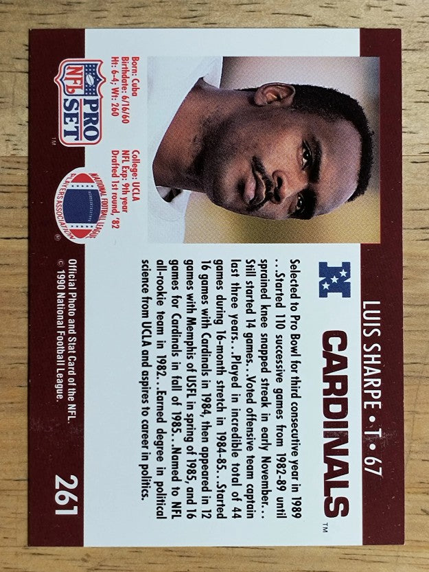 1990 Pro Set #261 Luis Sharpe