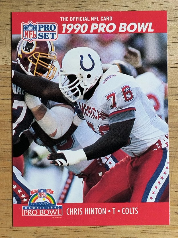 1990 Pro Set #343A Chris Hinton PB/No trade card front