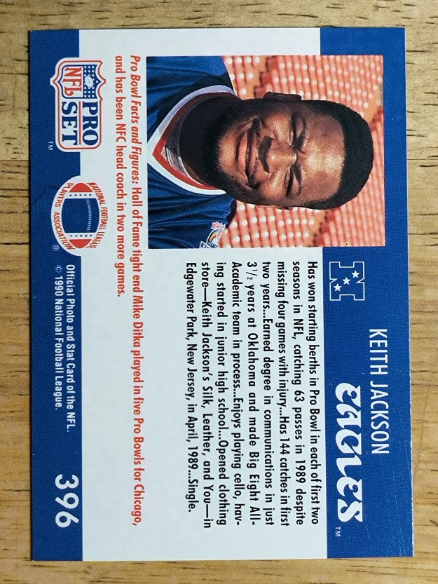 1990 Pro Set #396 Keith Jackson PB