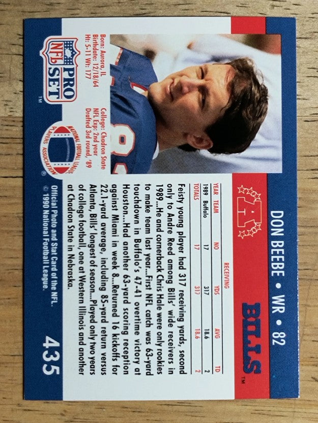 1990 Pro Set #435 Don Beebe