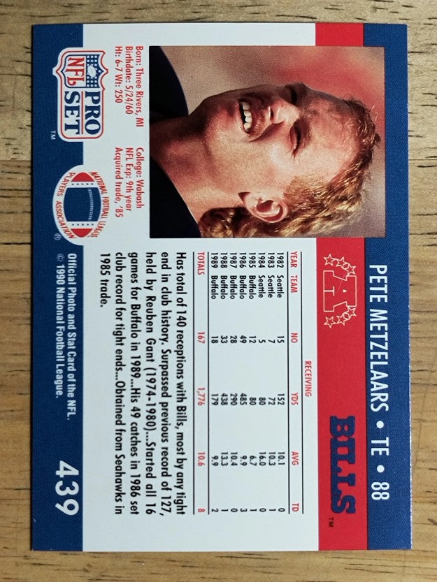 1990 Pro Set #439 Pete Metzelaars
