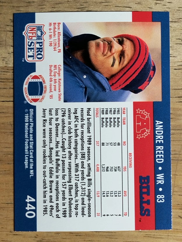 1990 Pro Set #440 Andre Reed