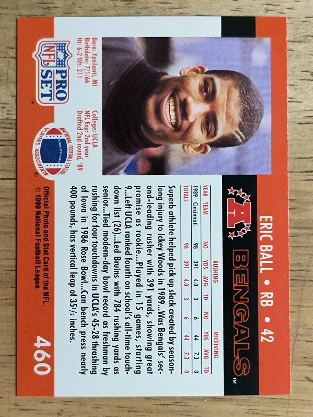 1990 Pro Set #460 Eric Ball