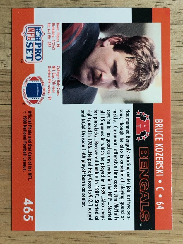 1990 Pro Set #465 Bruce Kozerski