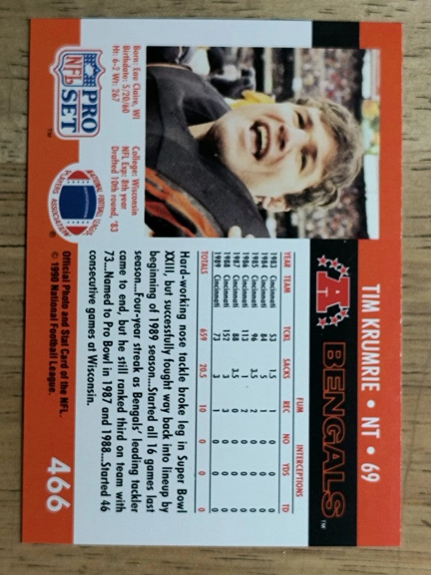 1990 Pro Set #466 Tim Krumrie