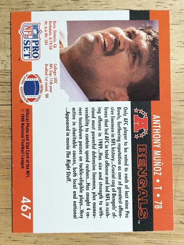 1990 Pro Set #467 Anthony Munoz