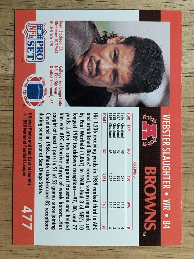 1990 Pro Set #477 Webster Slaughter