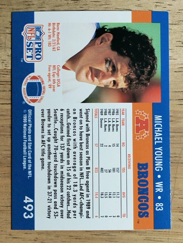 1990 Pro Set #493 Michael Young RC