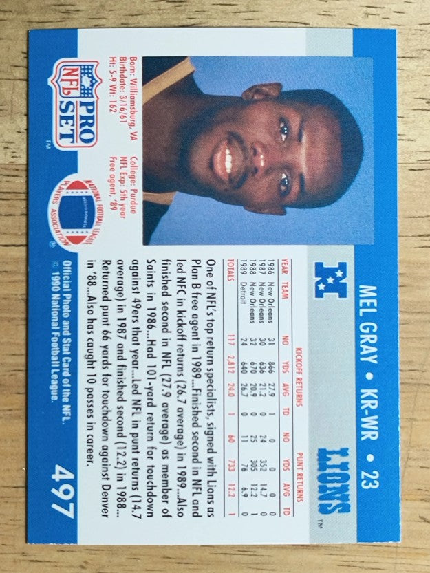 1990 Pro Set #497 Mel Gray