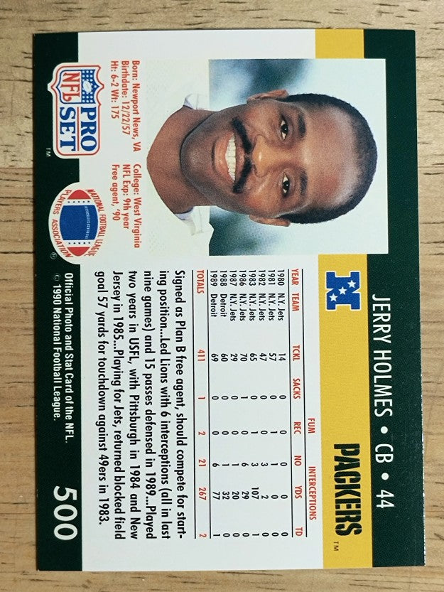 1990 Pro Set #500 Jerry Holmes
