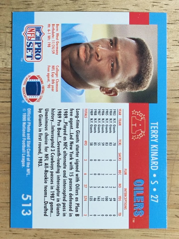 1990 Pro Set #513 Terry Kinard