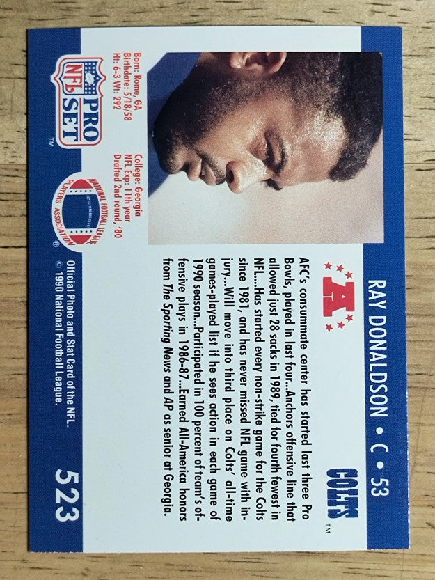 1990 Pro Set #523 Ray Donaldson