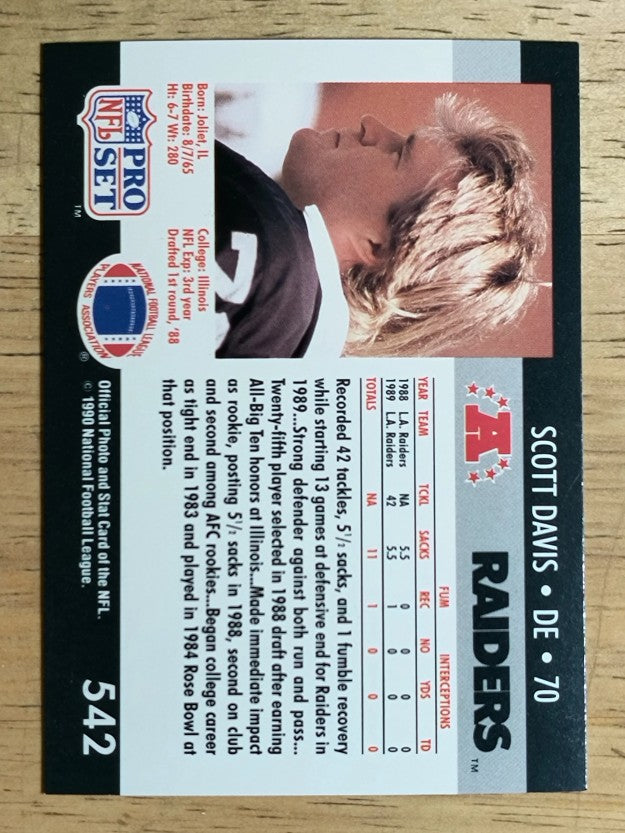 1990 Pro Set #542 Scott Davis