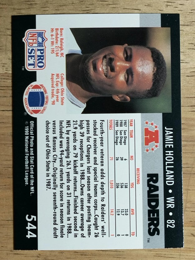 1990 Pro Set #544 Jamie Holland