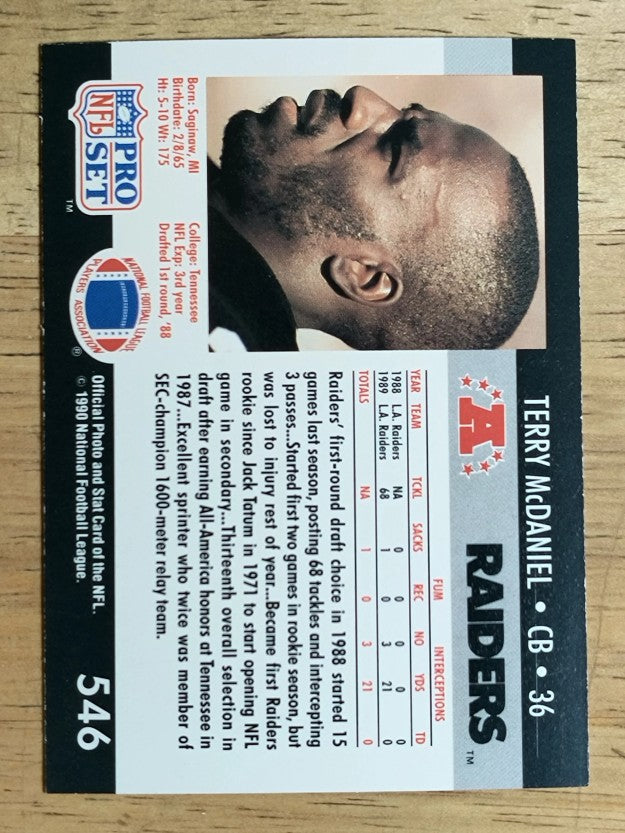 1990 Pro Set #546 Terry McDaniel