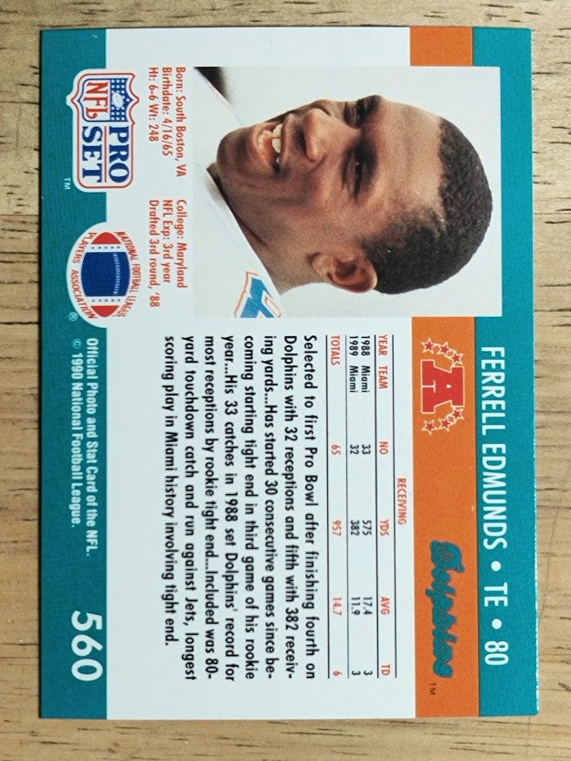 1990 Pro Set #560 Ferrell Edmunds