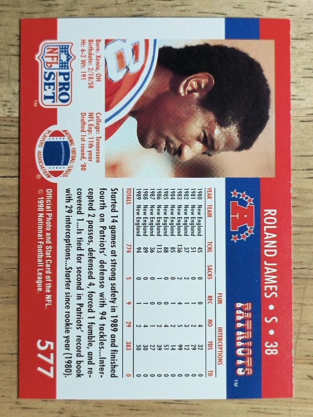 1990 Pro Set #577 Roland James