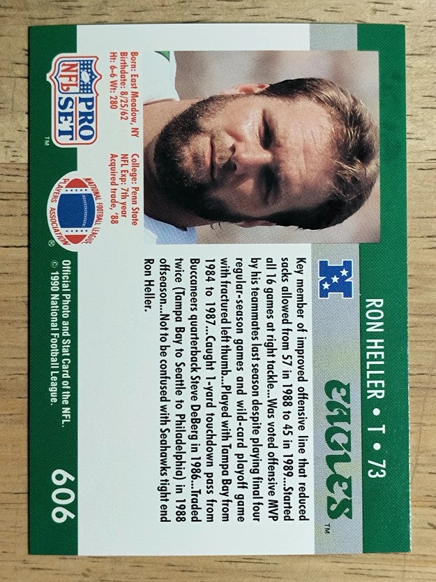 1990 Pro Set #606 Ron Heller RC